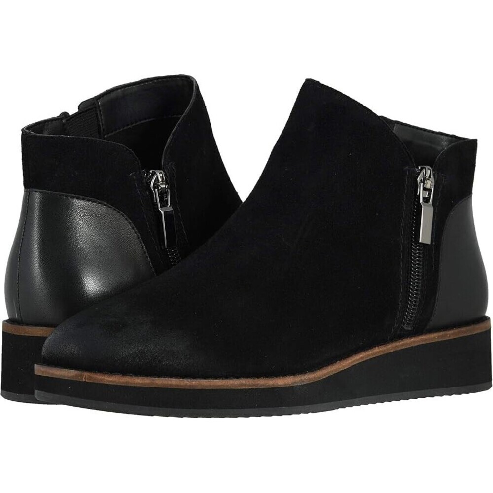 SoftWalk Wesley Boots Women's 5.5 Black Leather Side Zip Ankle Booties ZPO1061